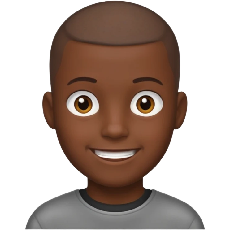 buzz cut boy dark skin emoji