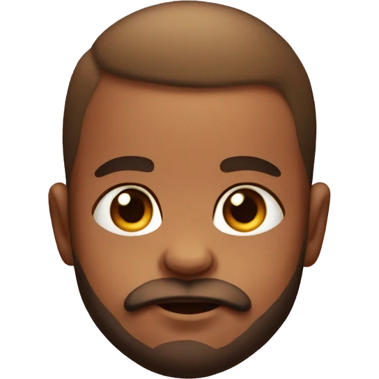 Muscular baby with beard emoji