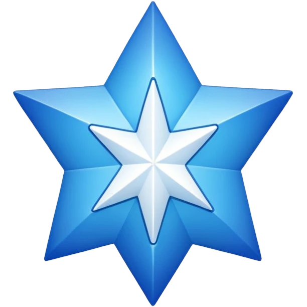 11 corner blue star with white tick on it emoji