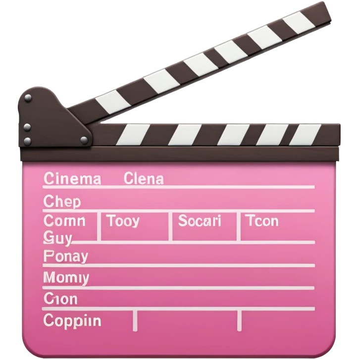 Pink cinema clapboard emoji