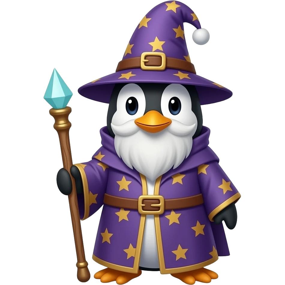 Penguin Wizard emoji
