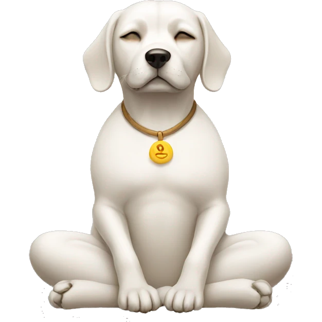 meditating dog emoji
