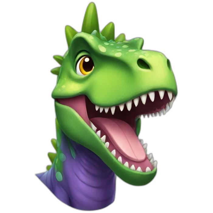 dinosaur crowned emoji
