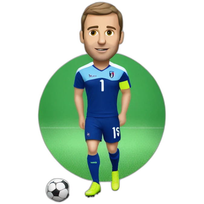 Macron footballer emoji