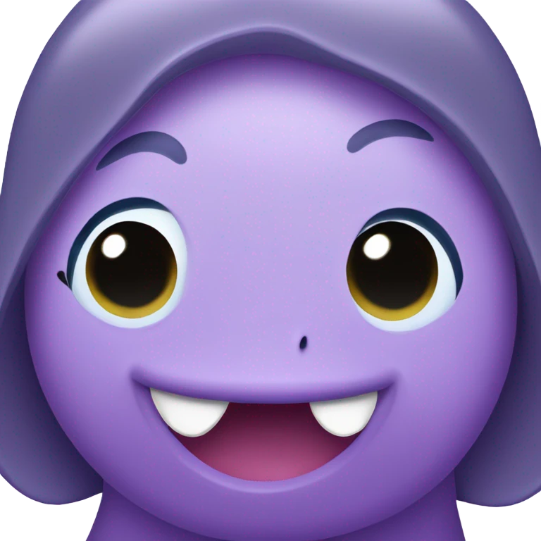 Blue whale purple, open mouth emoji