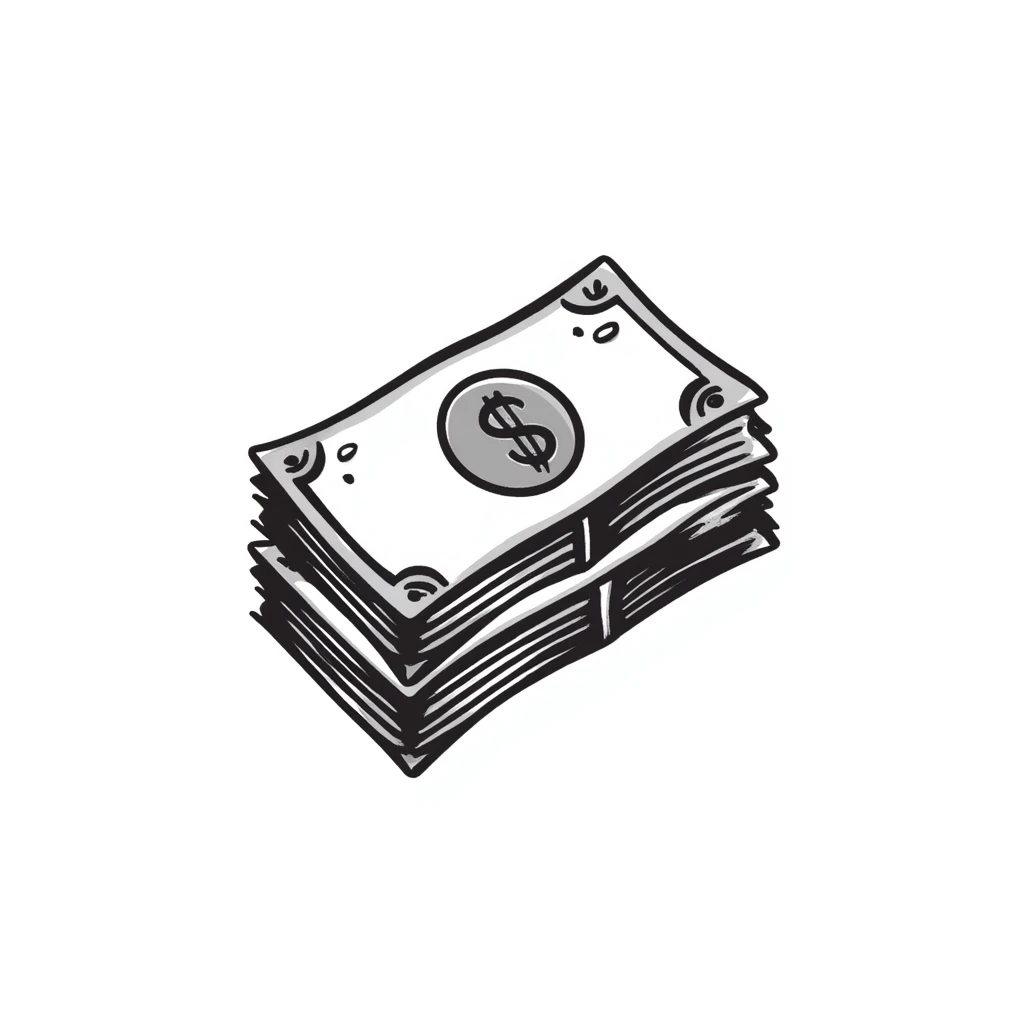stack of dollar bills emoji