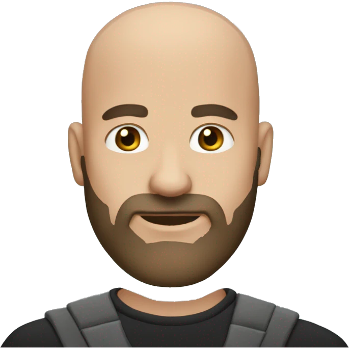bald man beard keyboard emoji