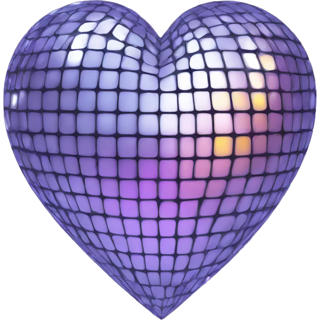 disco ball heart emoji