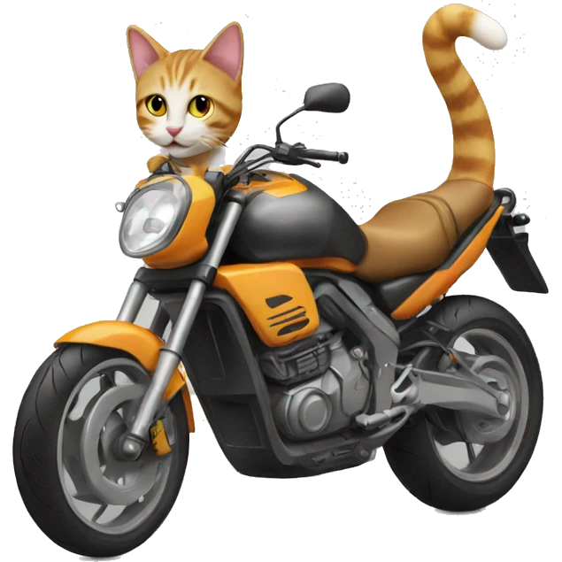 cat motorbike emoji