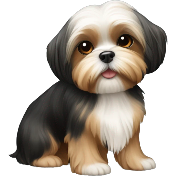 black and tan shih tzu maltese yorkie mix emoji