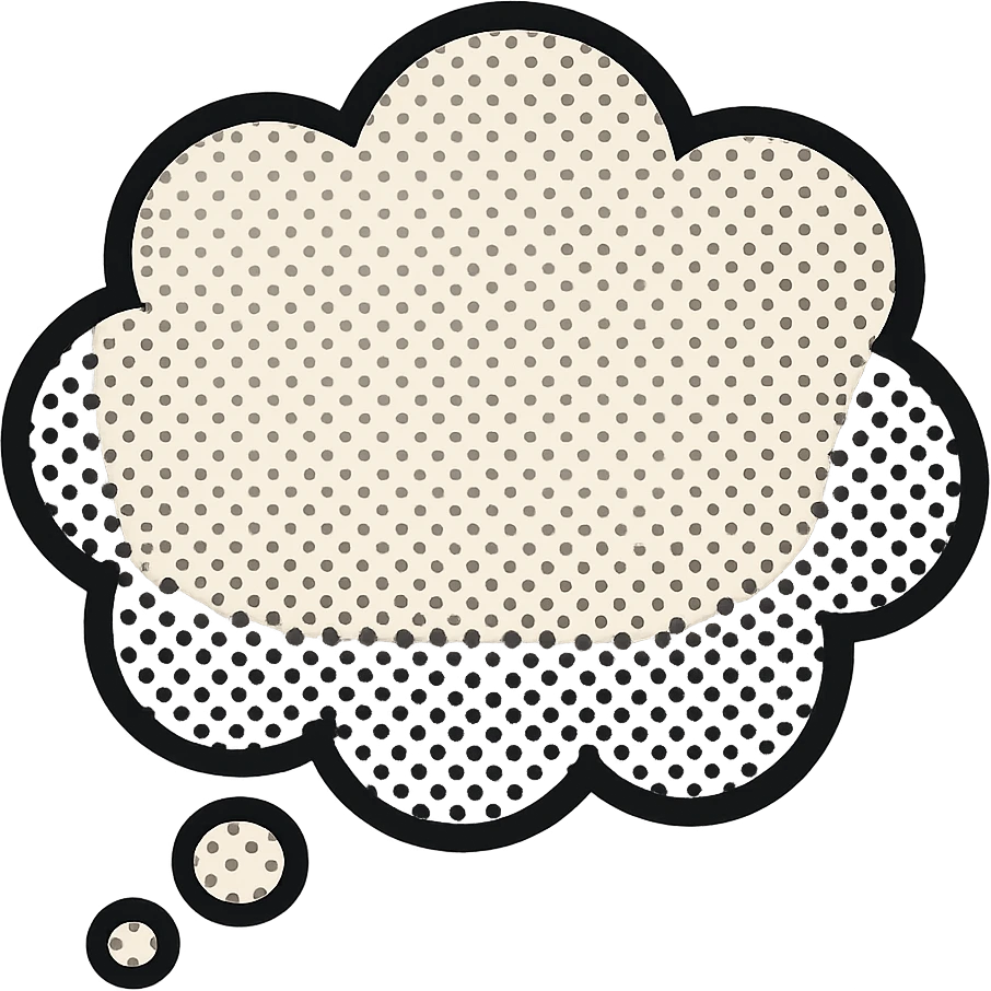 empty comic thought bubble, soft cloud shape, simple cartoon, no face emoji