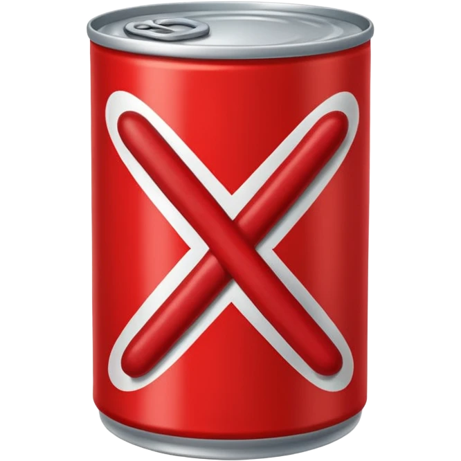 Can of beans with red x crossing it out  emoji