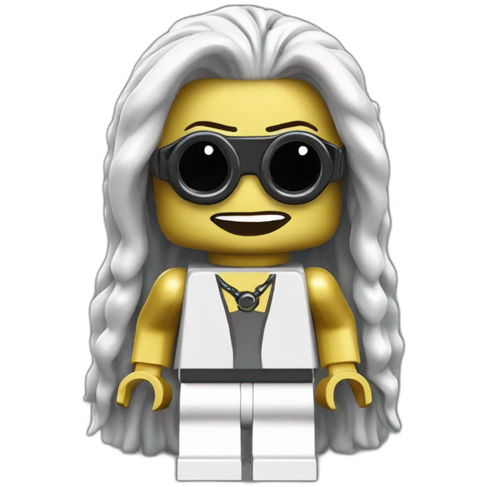 LEGO heavy metal singer emoji
