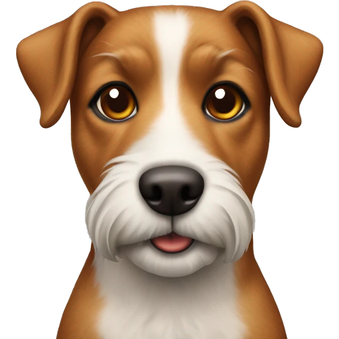realistic brown/red terrier mix dog emoji