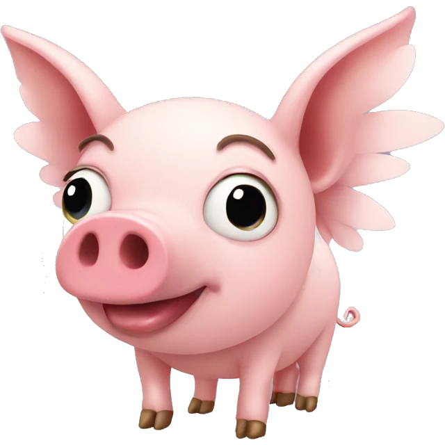 Pig with wings emoji
