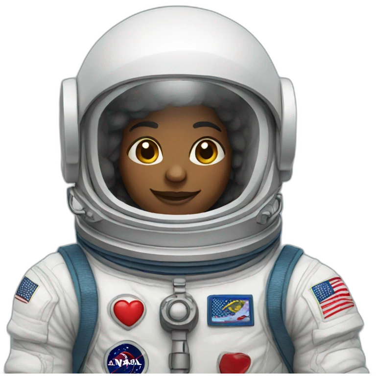 Love astronaut emoji