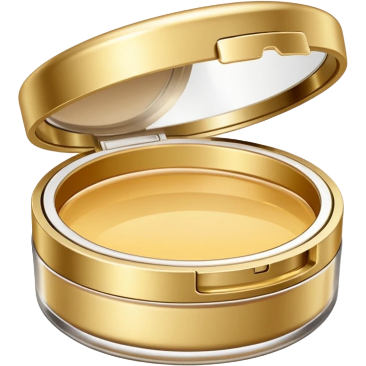 PVarios rodutos de beleza com tampa dos potes dourados e fundo transparente pra usar como figurinha emoji