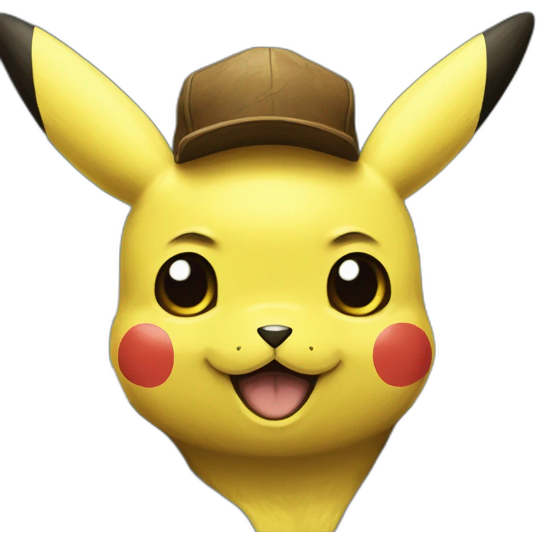 Pikachu In style of Van gogh self portrait na emoji
