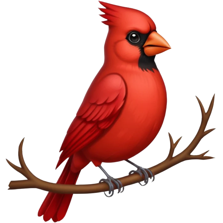 Cardinal bird with pink background  emoji