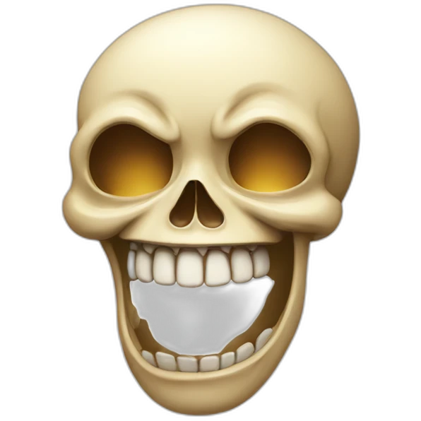 Skull laughing crying emoji