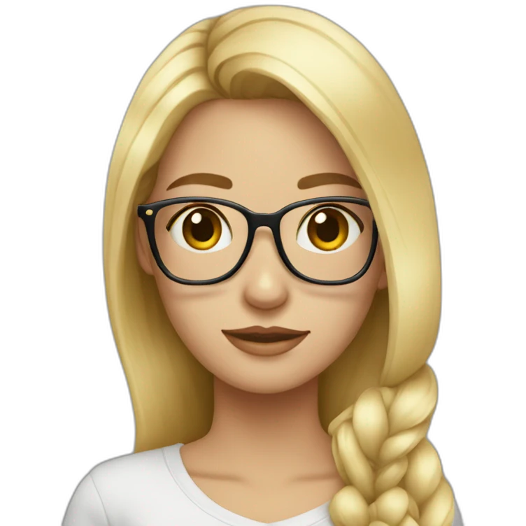 a blond girl whit beatiful glasses emoji