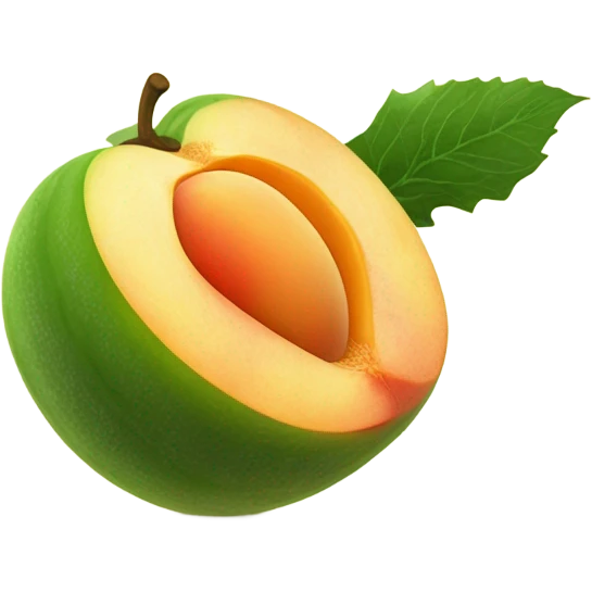Peach being poked by cucumber emoji