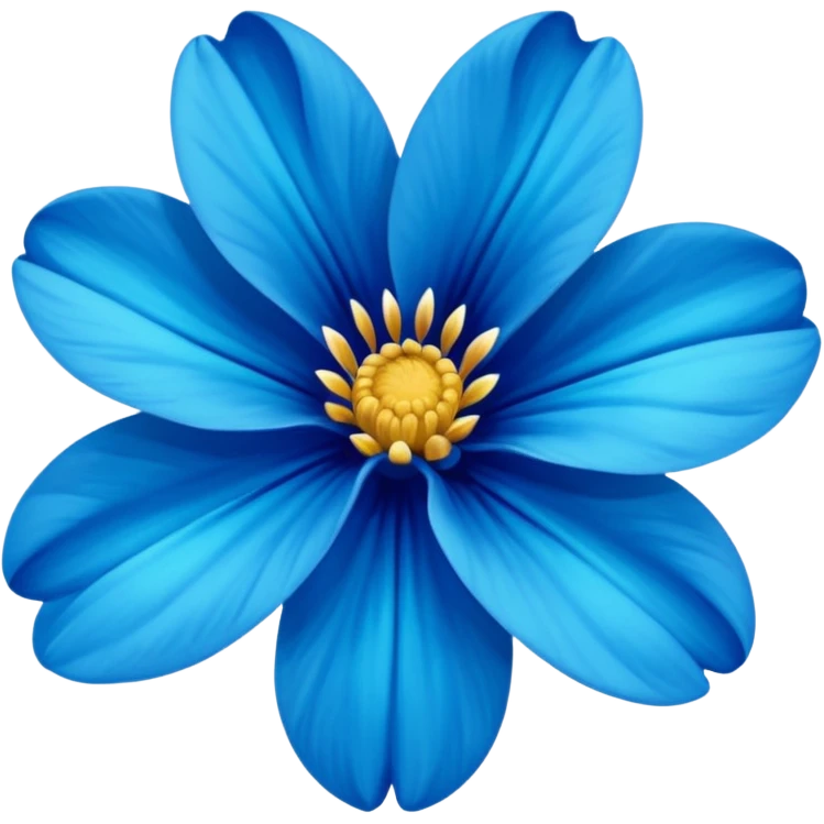 royal blue flower with cyan center emoji