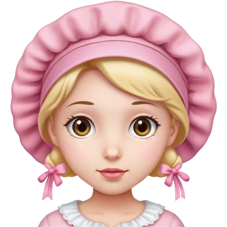 girl wearing a pink bonnet emoji
