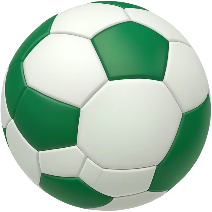 Green and white football emoji