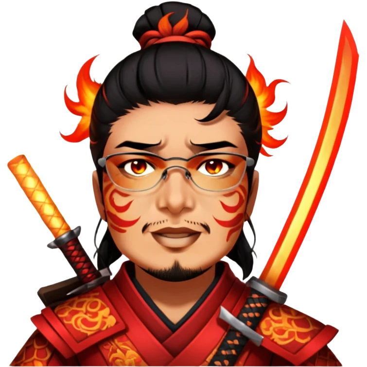 Fire-Wielding Samurai emoji