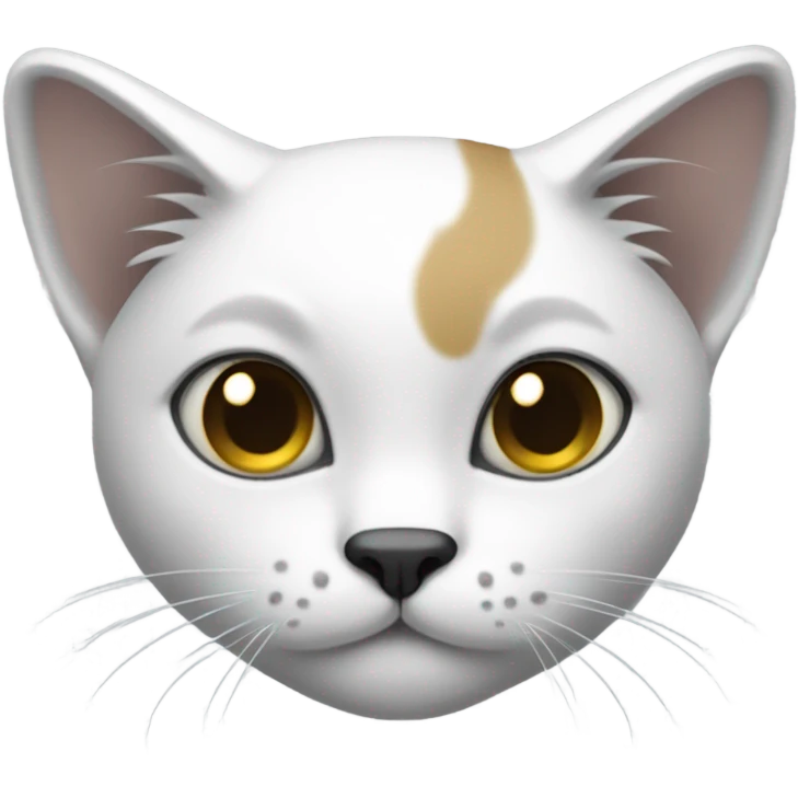 gato blanco con manchas negras y doradas emoji