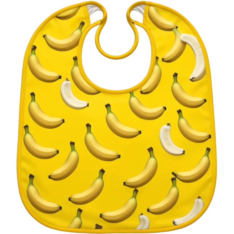 Yellow bib with banana pattern emoji