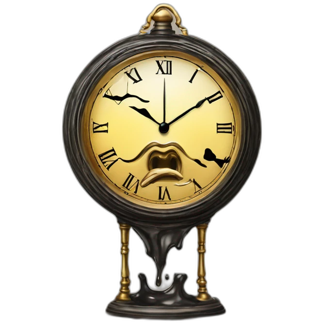 melting clock salvador dali style emoji