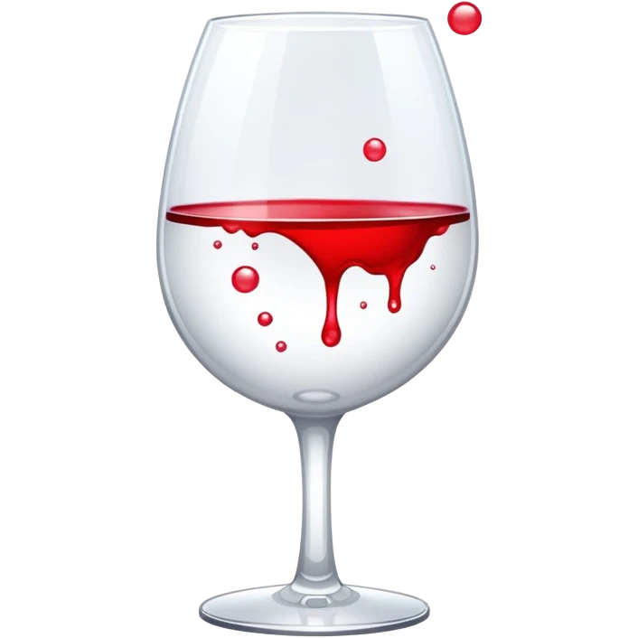 Wine glass with lips blowing bubbles emoji