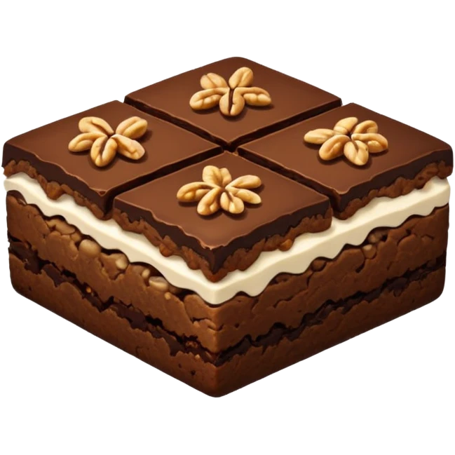 A walnut brownie emoji