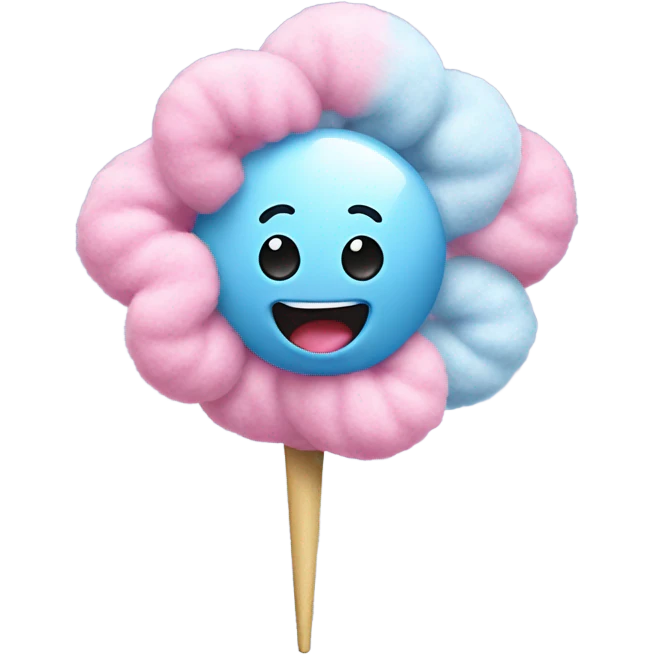 Cotton candy dancing emoji