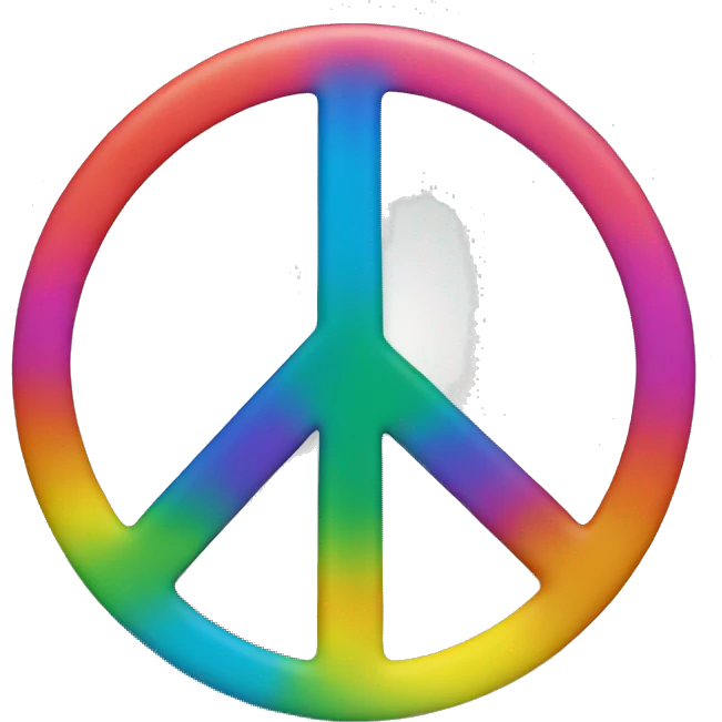 Rainbow peace sign  emoji