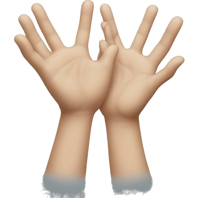 Hands holding gravity in their palms emoji