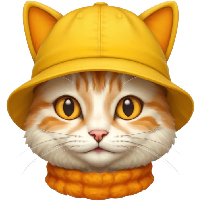 cat with yellow hat and shirt emoji