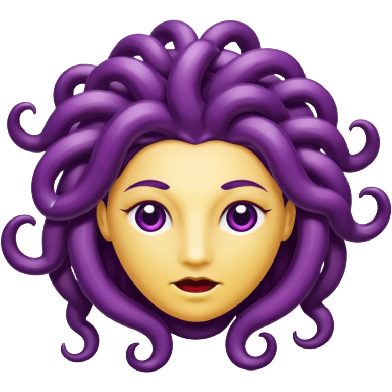 Hazme una medusa con piel de uva morada emoji