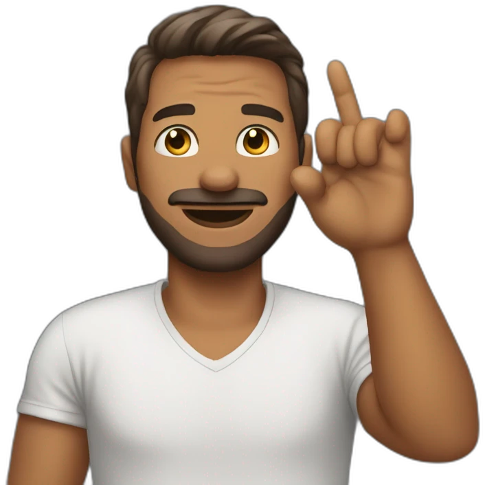 man showing call-me-hand emoji emoji