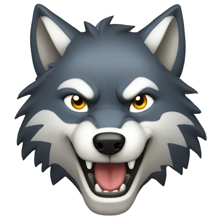 Wolf with lightning  emoji