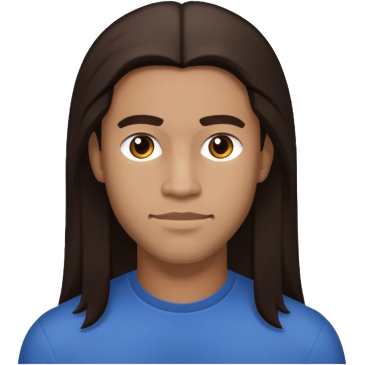 Lloyd Polite Jr with long dark brown hair emoji