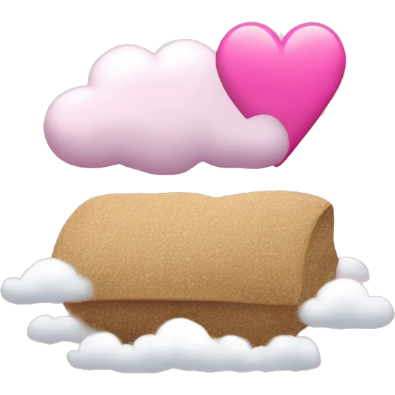 combine the pink heart emoji with the cloud emoji emoji