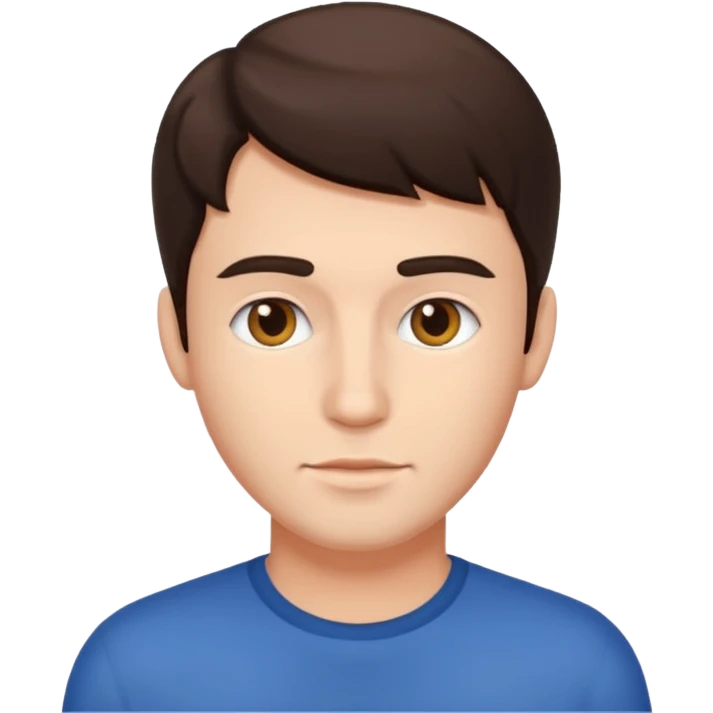 brunette man face emoji