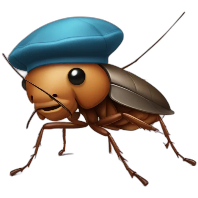 cockroach in a beret emoji