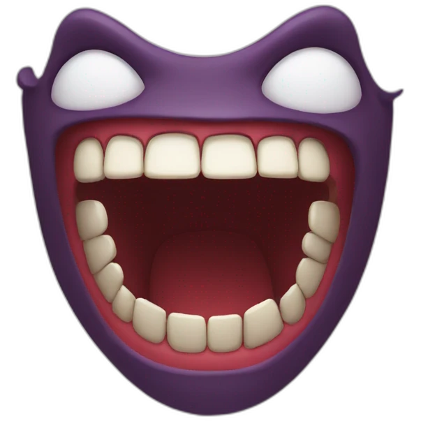 scary big smile emoji