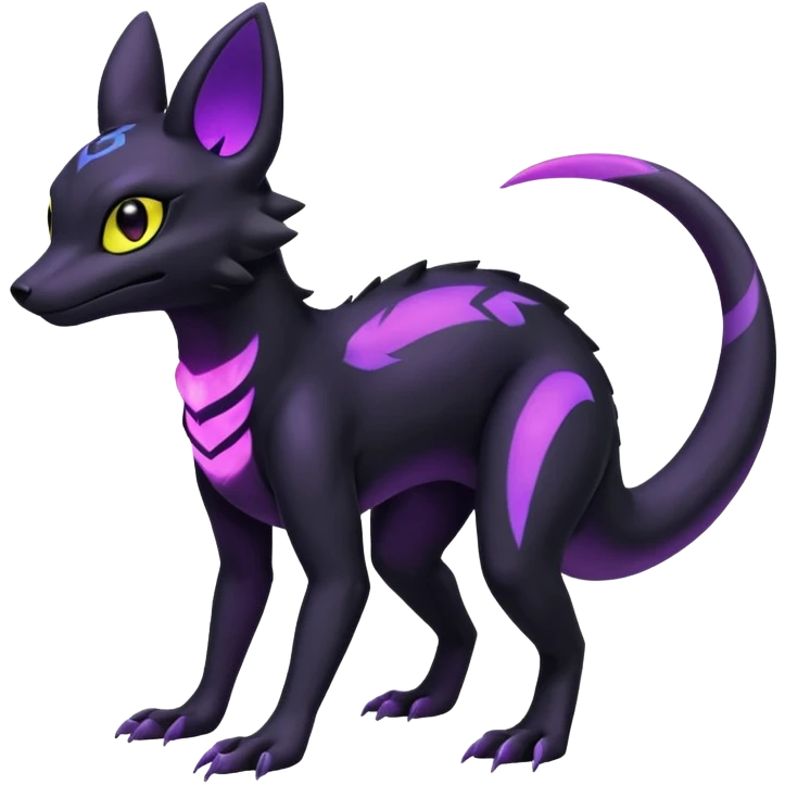 Shiny Salandit-Umbreon-Noibat-Hybrid (Full body) emoji