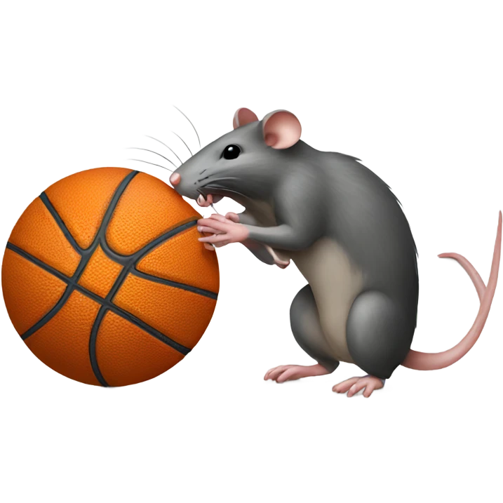 Rat eating a basketball  emoji