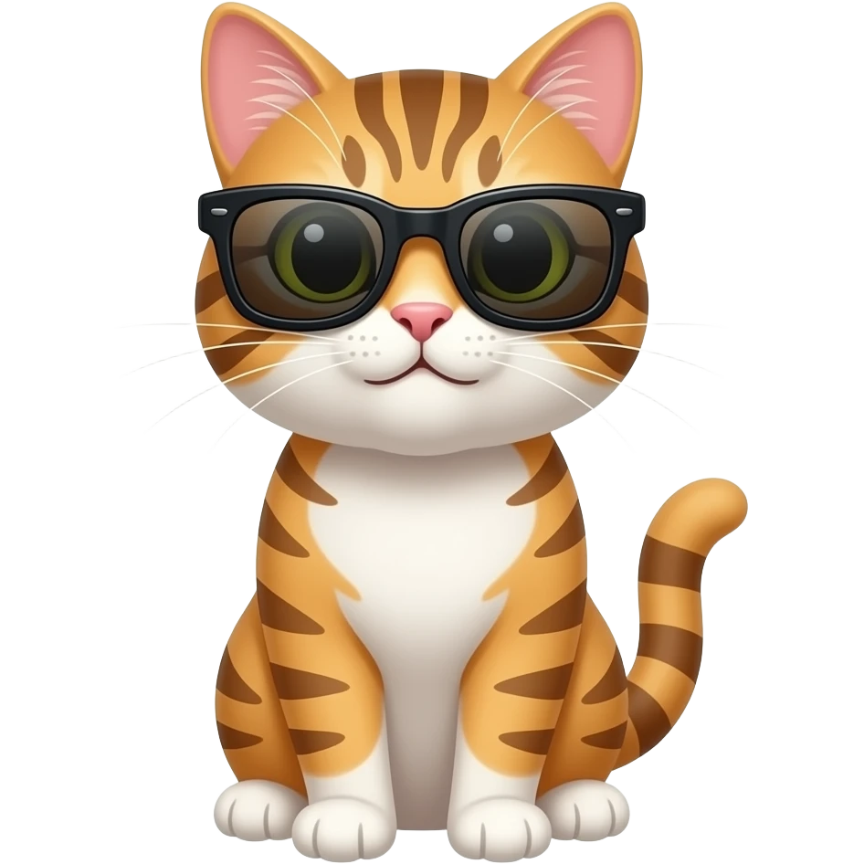 Cat wearing sunglasses emoji